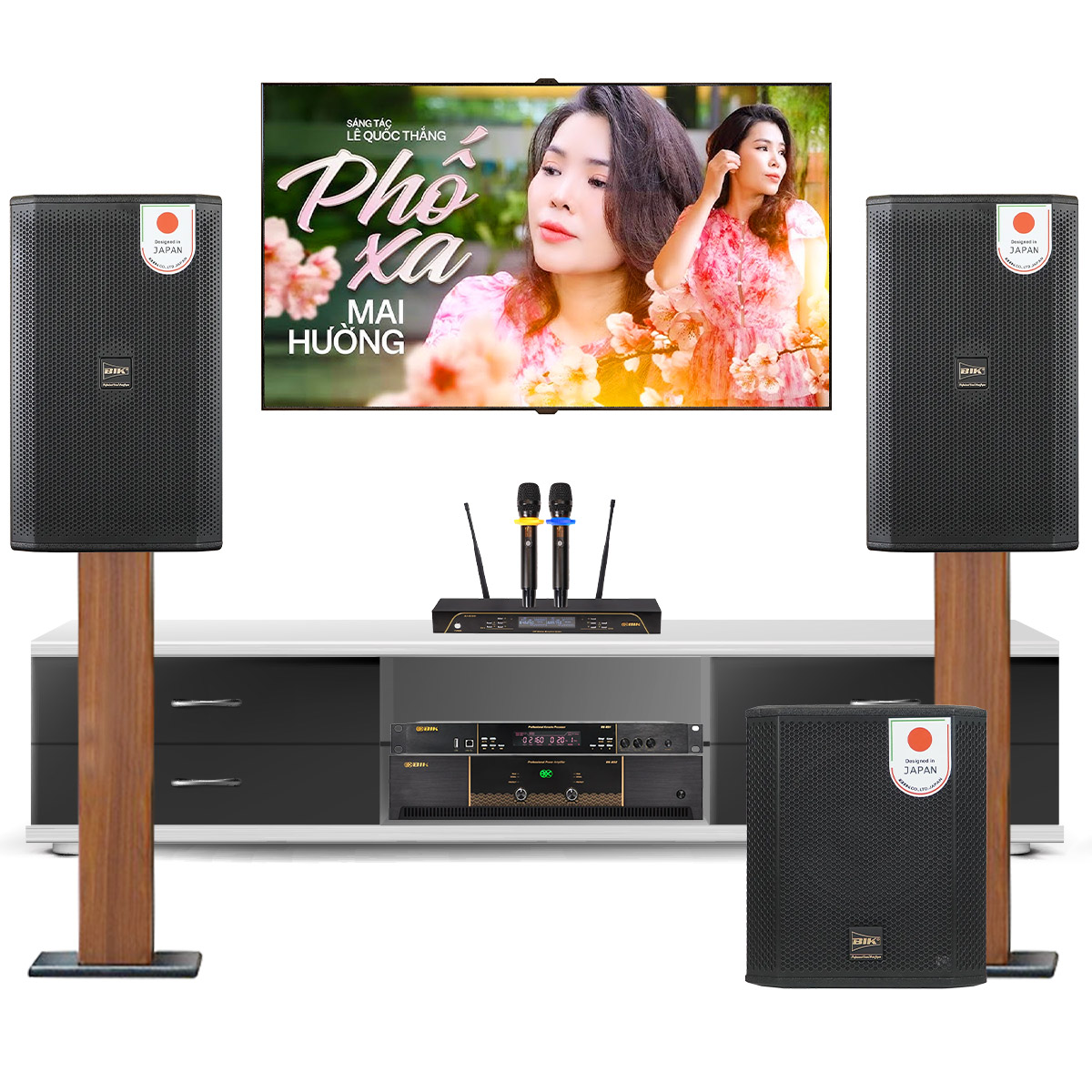 Dàn karaoke đồng bộ BIK New 2025-04 (BIK CS-625, BIK VK-A52, BIK VK-R51, BIK BBK-W25A, BIK BJ-U200)