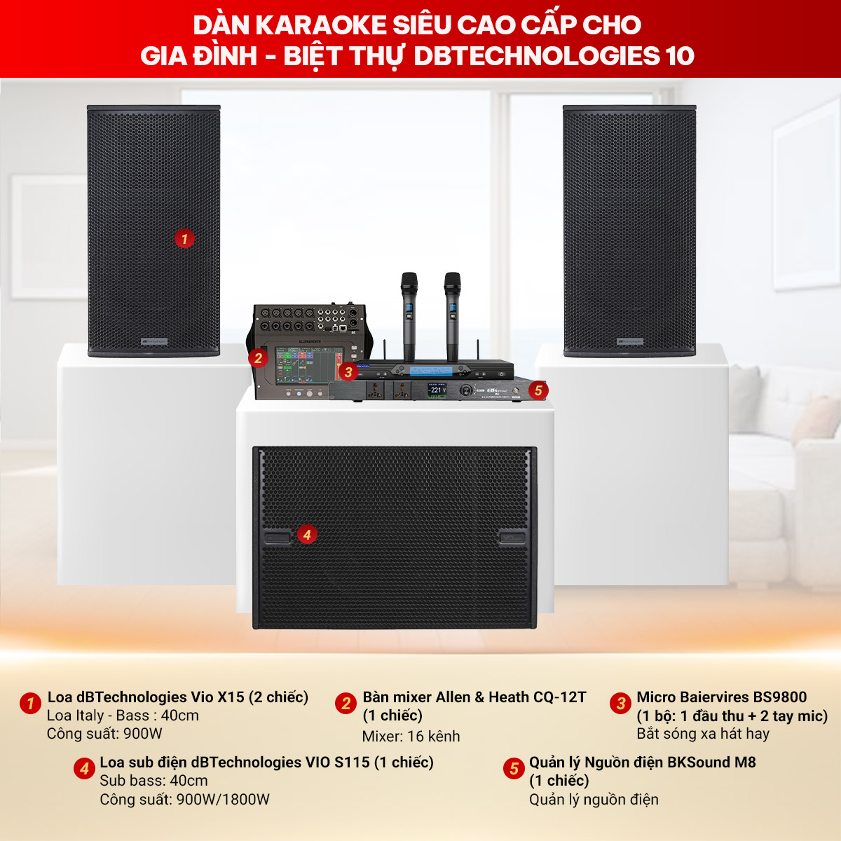 D&agrave;n karaoke si&ecirc;u cao cấp cho gia đ&igrave;nh - biệt thự 10