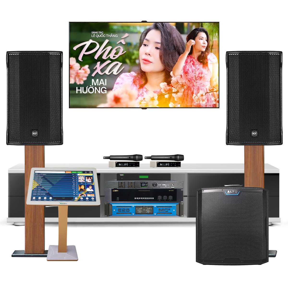 Dàn karaoke cao cấp RCF 22 (RCF CMAX 4112, MC2 Audio E25, BIK BPC-R500, Alto TS15S,...)