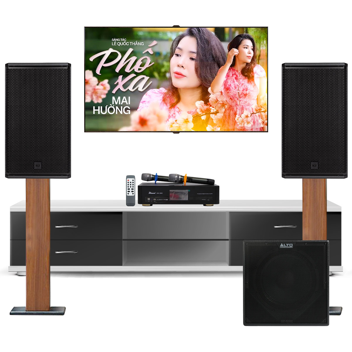 Dàn karaoke cao cấp RCF 41 (RCF X-MAX 12, Bksound DKA 8500, Alto TX12S)