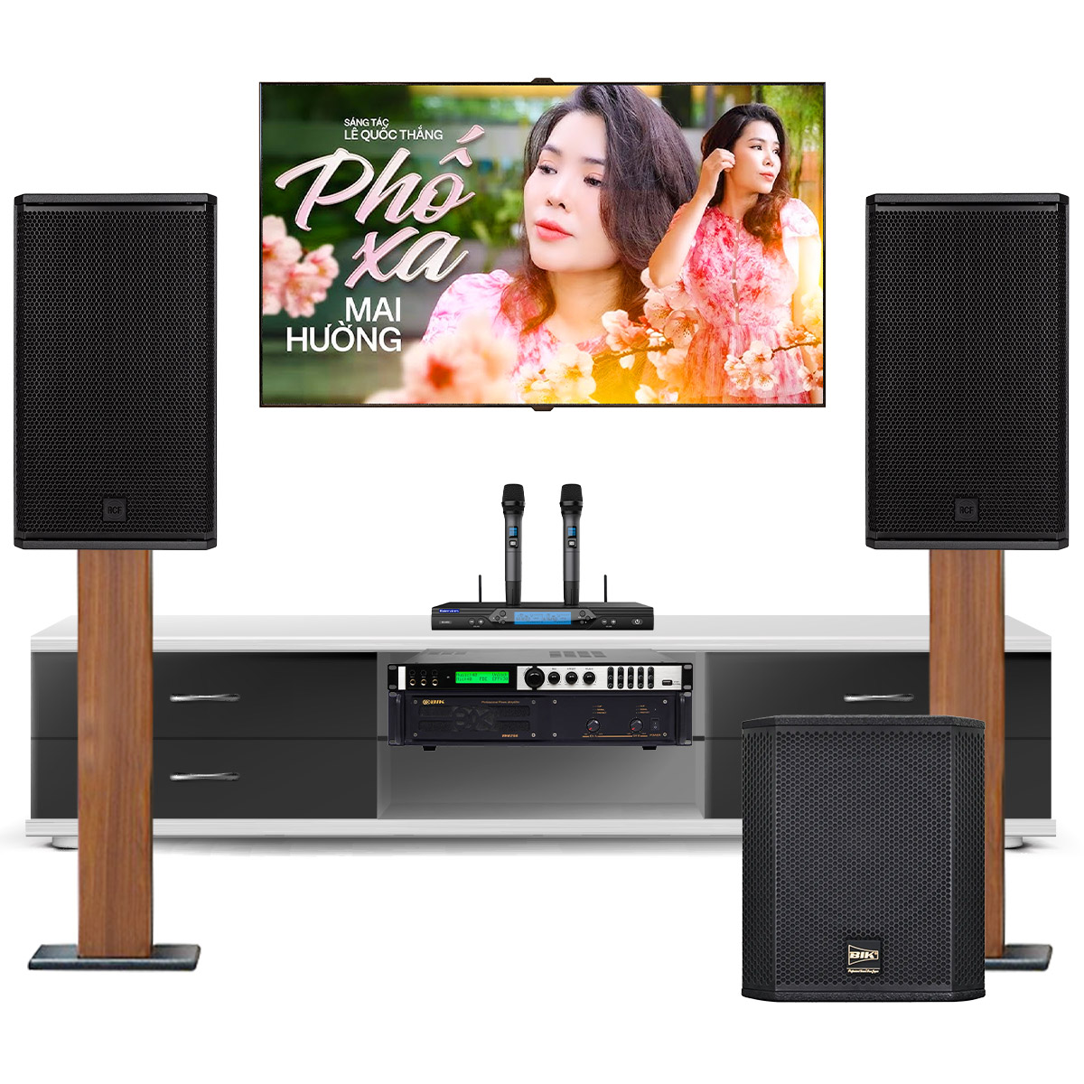 Dàn karaoke cao cấp RCF X-MAX 06 New 2025 (RCF X MAX 12, BIK VM620A, BKSound X6 Luxury, BIK BBK-W25A, Baiervires BS9800)