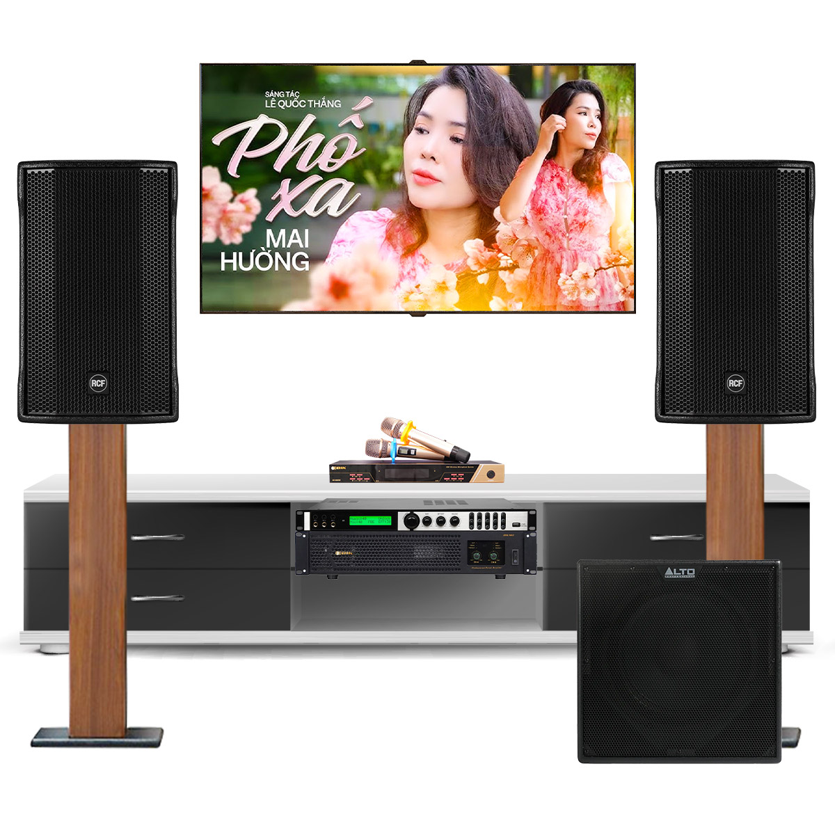 Dàn karaoke gia đình cao cấp RCF 05 (RCF C MAX 4110, BPA-H62, X6 Luxury, TX12S, BJ-U600)