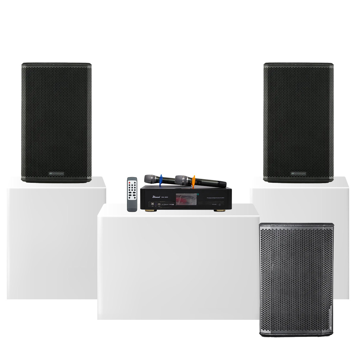 Dàn karaoke gia đình dBTechnologies 10 (dBTechnologies LVX P12, Bksound DKA 8500, dBTechnologies Sub612)