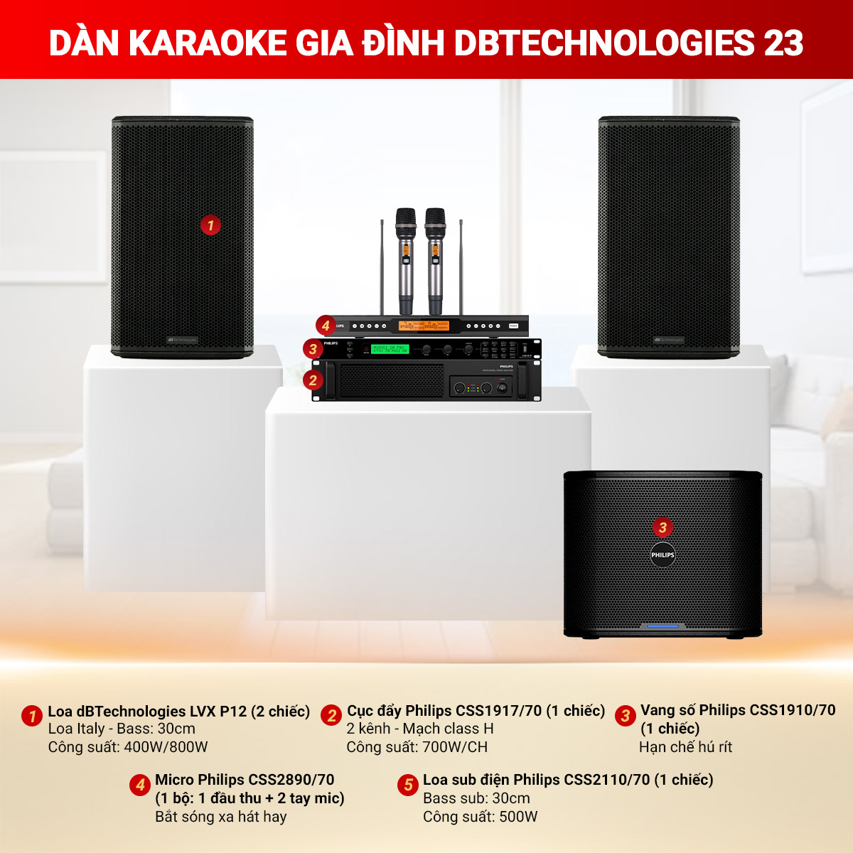 Dàn karaoke gia đình dBTechnologies 23
