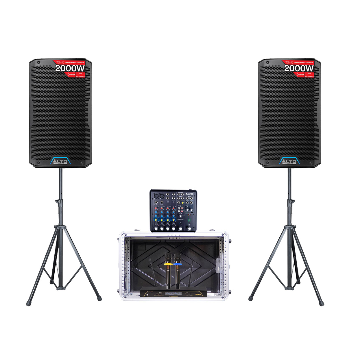 Dàn karaoke - Sân khấu mini Alto 22 (Alto TS410, Alto TRUEMIX600 , BIK BJ-U200, Tủ ABS 6UM)