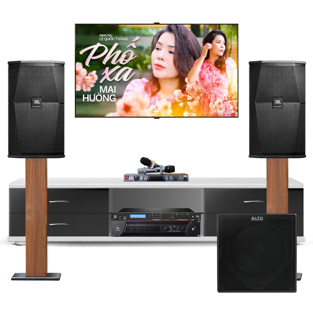 Dàn karaoke đồng bộ full JBL 05 (JBL XS10, JBL V6, JBL VX9, Alto TX12S, BBS-S290D)