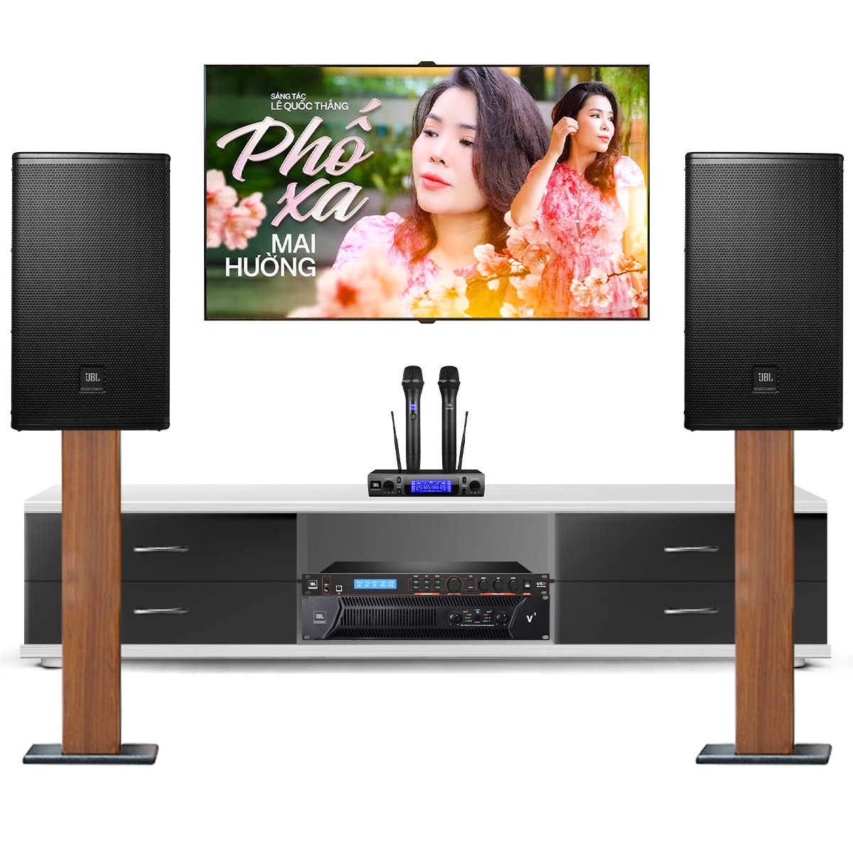 Dàn karaoke đồng bộ full JBL 06 (JBL MTS12, JBL V8, JBL VX9, JBL VM300)