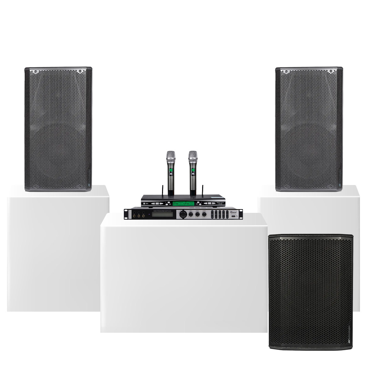 Dàn karaoke gia đình dBTechnologies 14 (dBTechnologies OPERA 12, Bksound X6 Luxury, Sub615, Baiervires BS-790S)