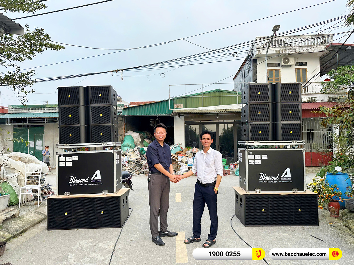 Lắp đặt d&agrave;n Line Array Actpro sự kiện, đ&aacute;m cưới hơn 242tr cho anh Hoan tại H&agrave; Nam