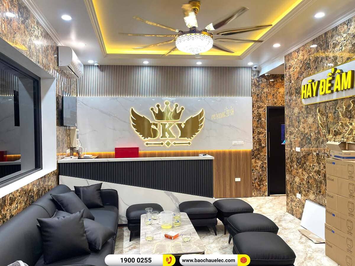 Lắp đặt 6 ph&ograve;ng h&aacute;t kinh doanh JBL hơn 800tr cho qu&aacute;n karaoke Sky tại H&agrave; Nội