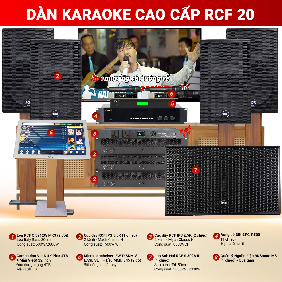D&agrave;n karaoke cao cấp RCF 20