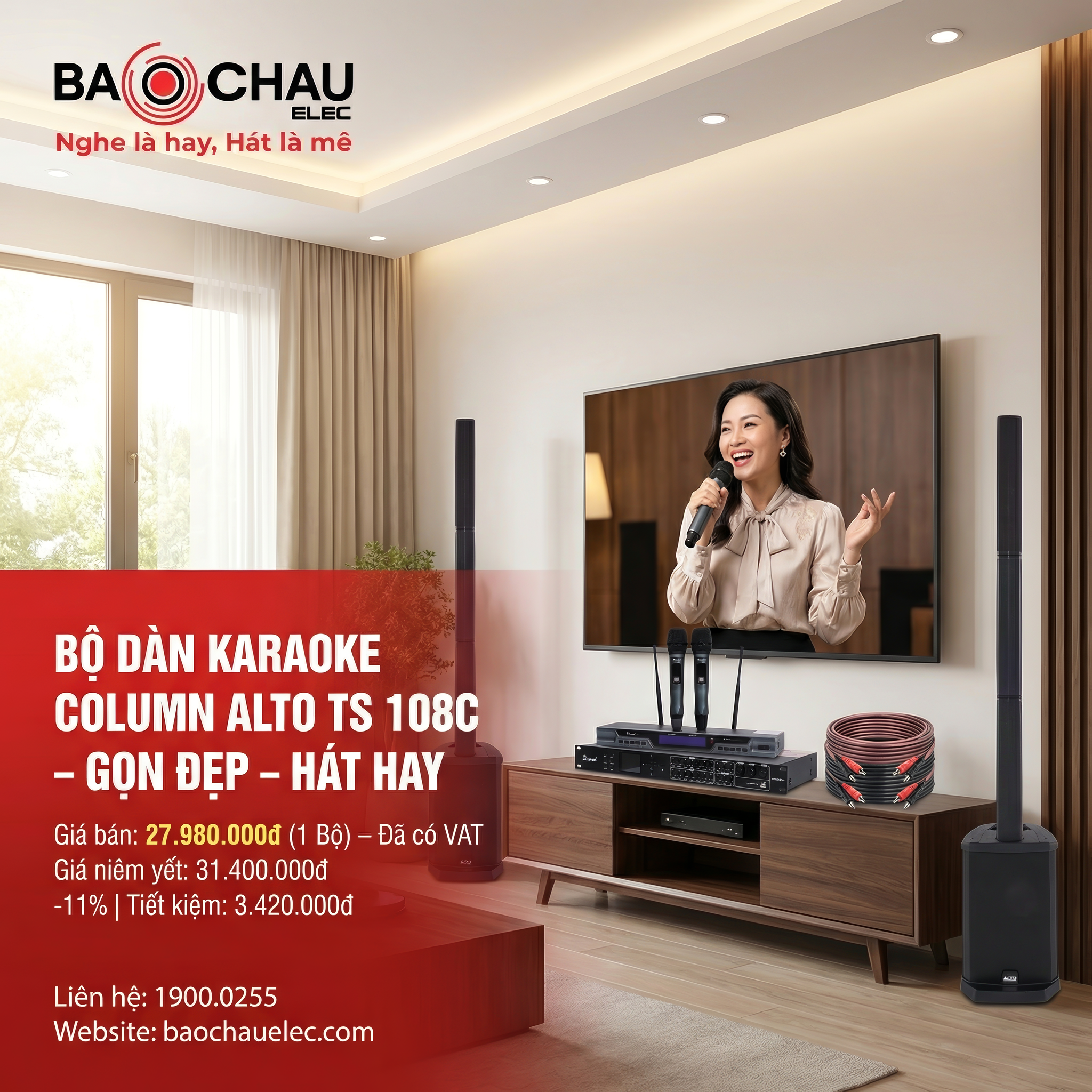 Combo loa cột Alto TS108C-01 (Alto TS108C, Bksound DSP 9000 Plus, Bksound M200) - Hình 2