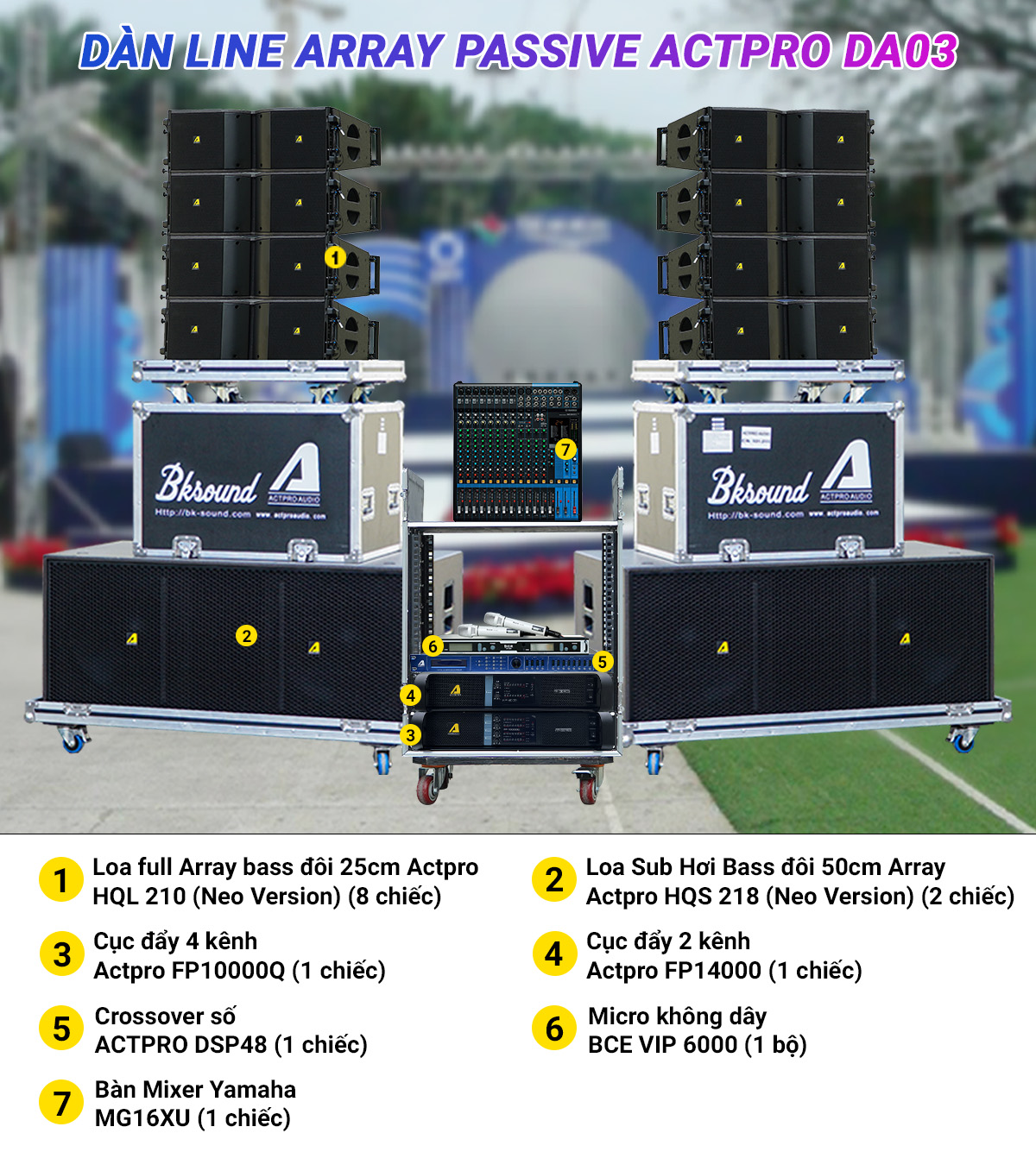 D&agrave;n Line Array Passive Actpro DA03