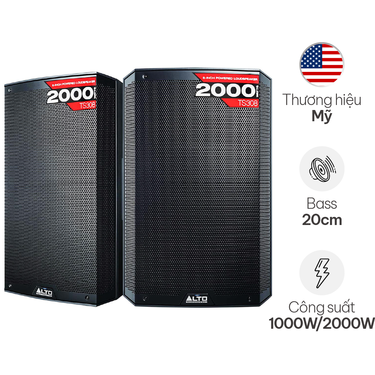 Loa Alto TS308 (Active, Bass 20cm)