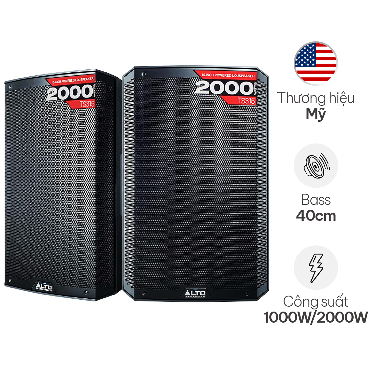 Loa Alto TS315 (Active, Bass 40cm)