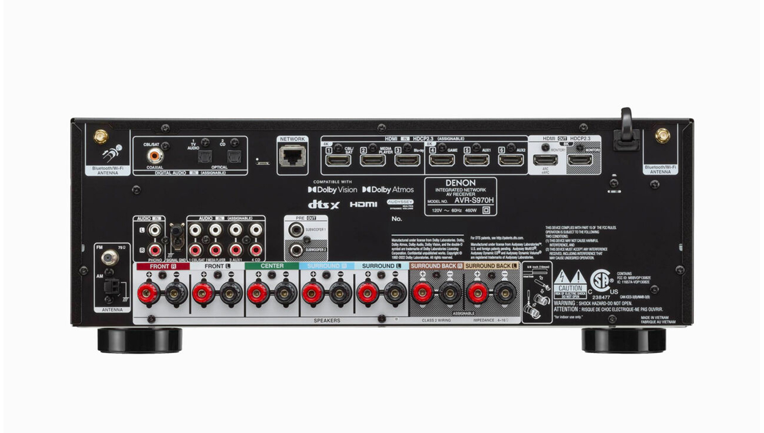 mặt sau Amply Denon AVR-S970H