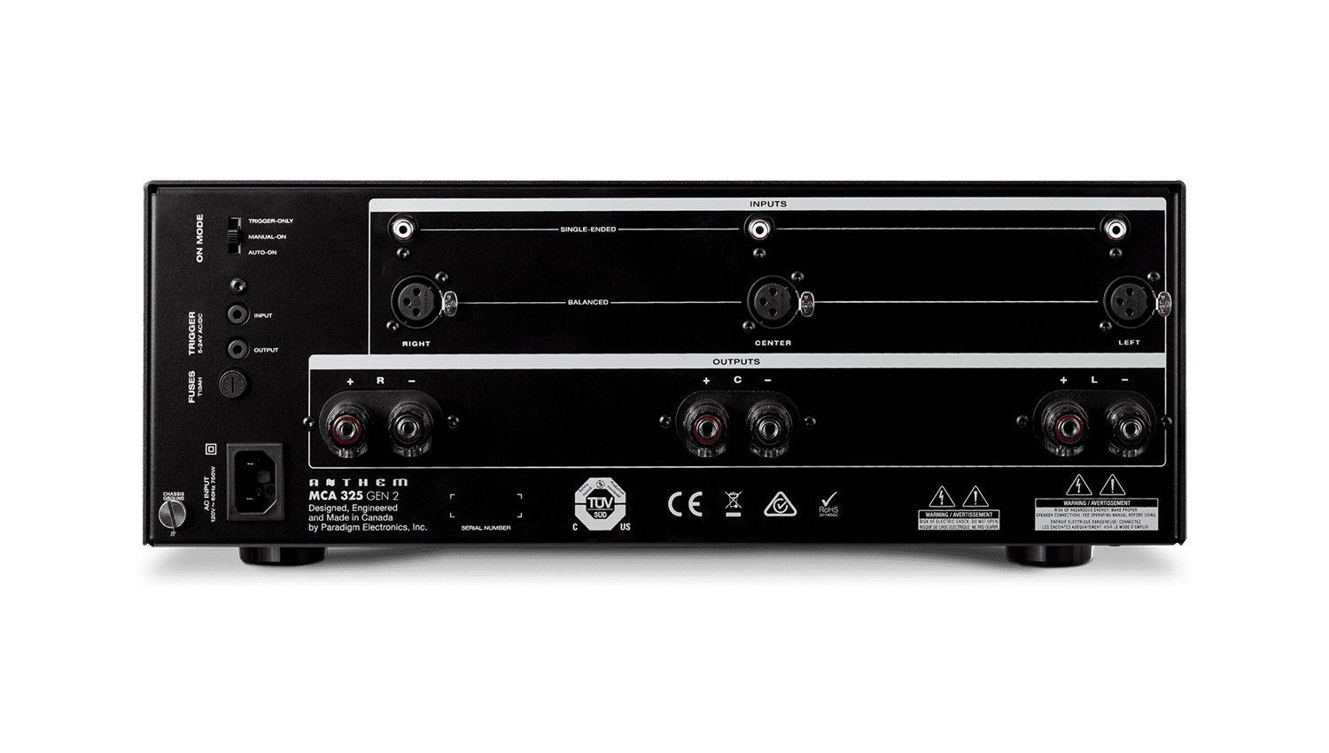 Amply Anthem MCA 325 GEN 2 mặt sau