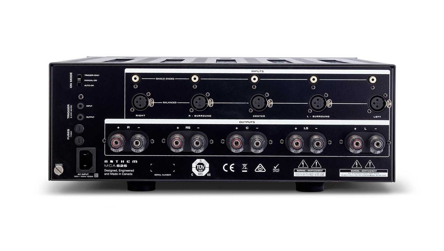 Amply Anthem MCA 525 mặt sau