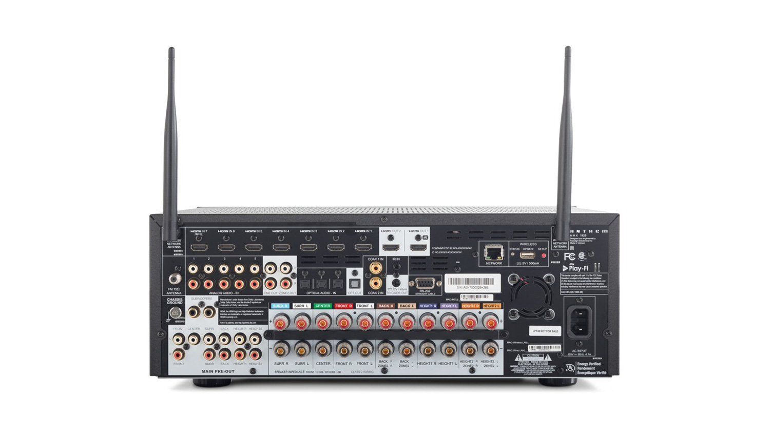 Amply Anthem MRX 1120 mặt sau