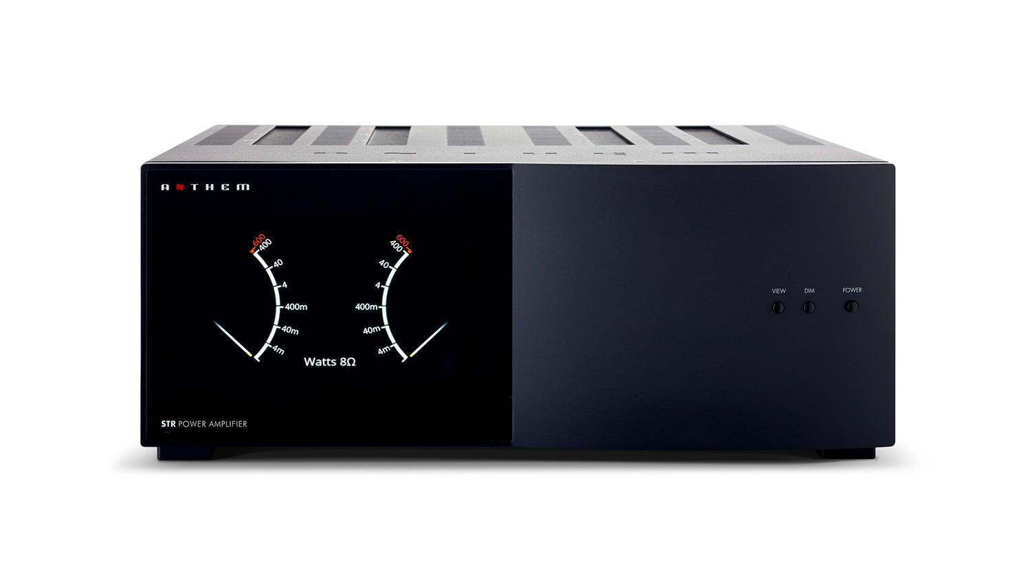 Power Amply Anthem STR black mặt trước