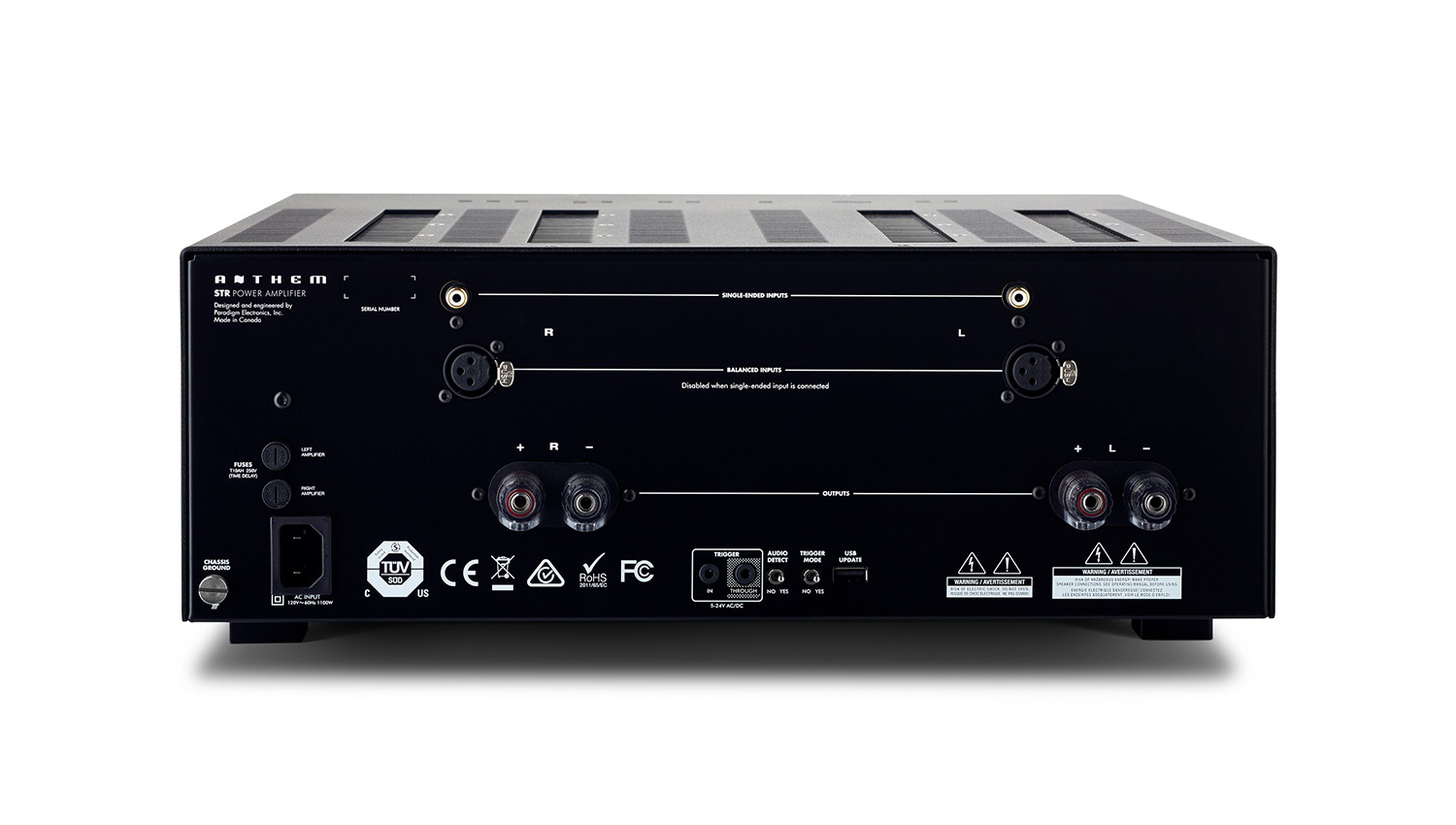 Power Amply Anthem STR mặt sau