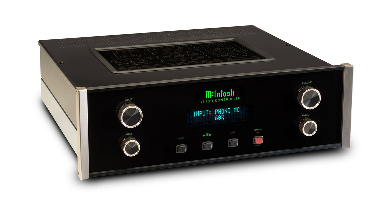 Pre Amply McIntosh C1100 mặt nghiêng 1