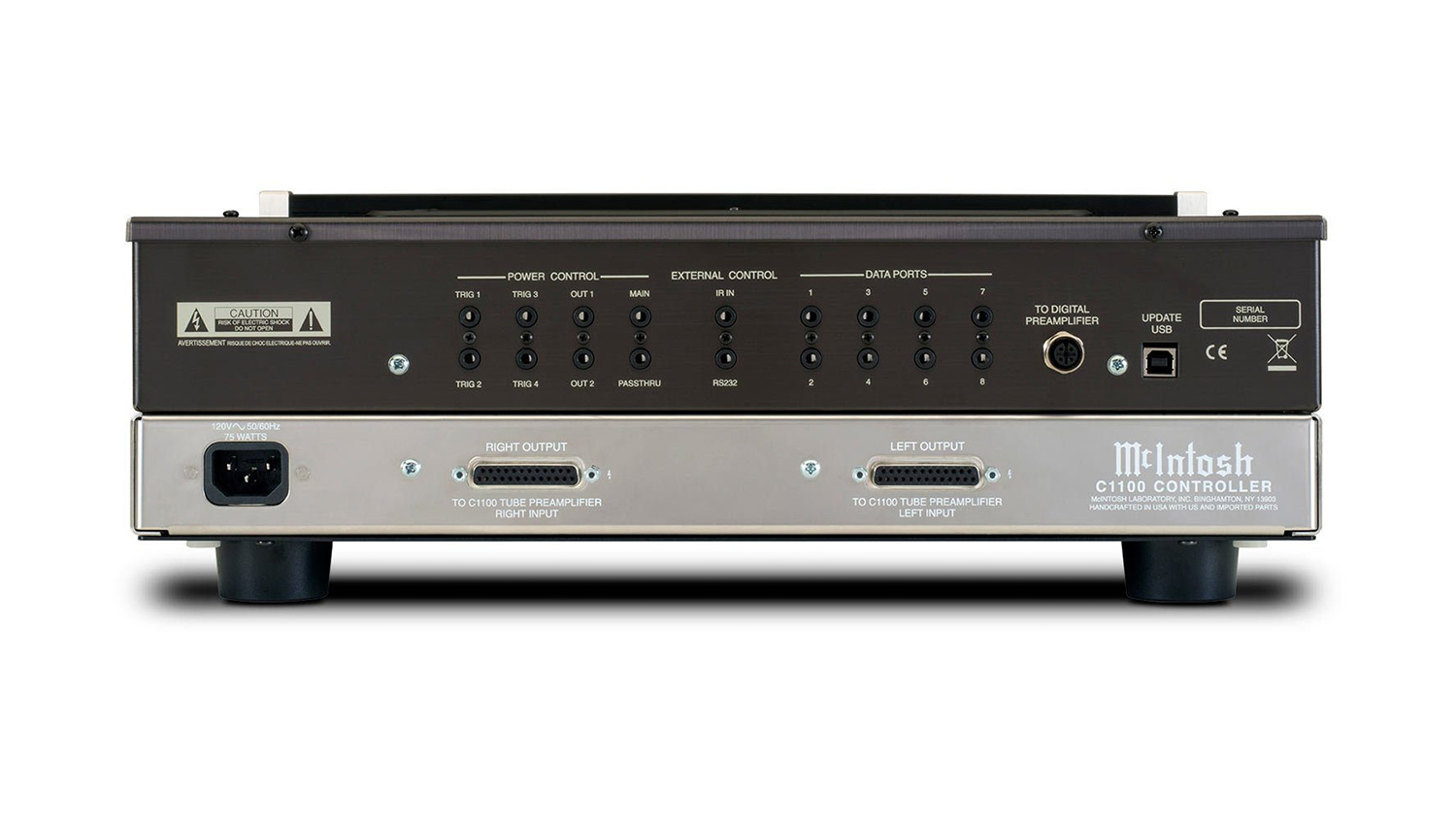 Pre Amply McIntosh C1100 mặt sau