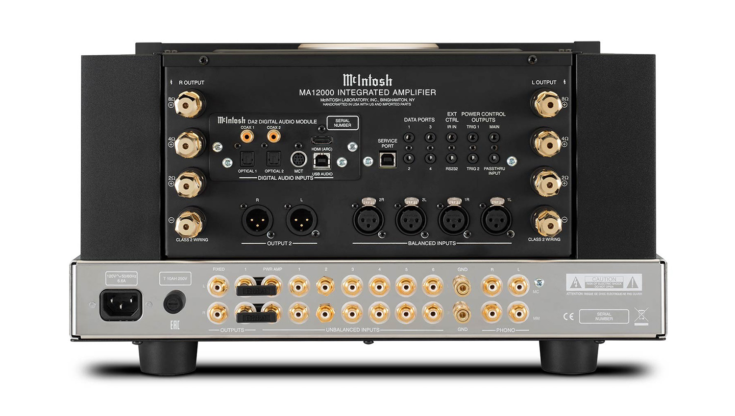 Amply McIntosh MA12000 mặt sau