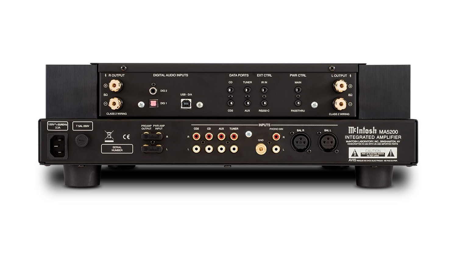 Amply McIntosh MA5200 mặt sau