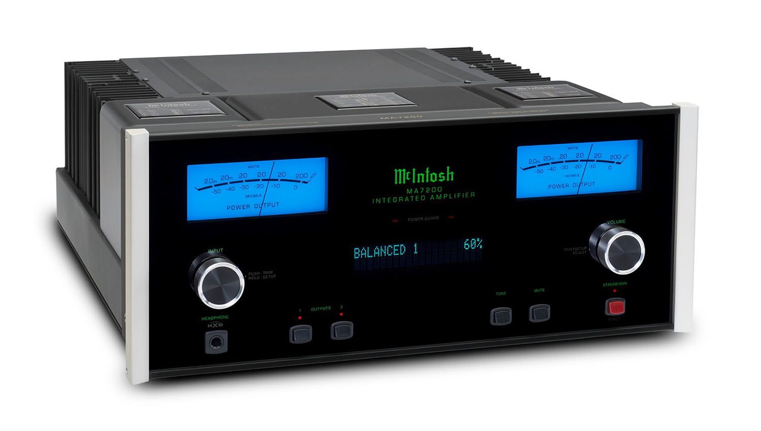 Amply McIntosh MA7200 mặt nghiêng phải