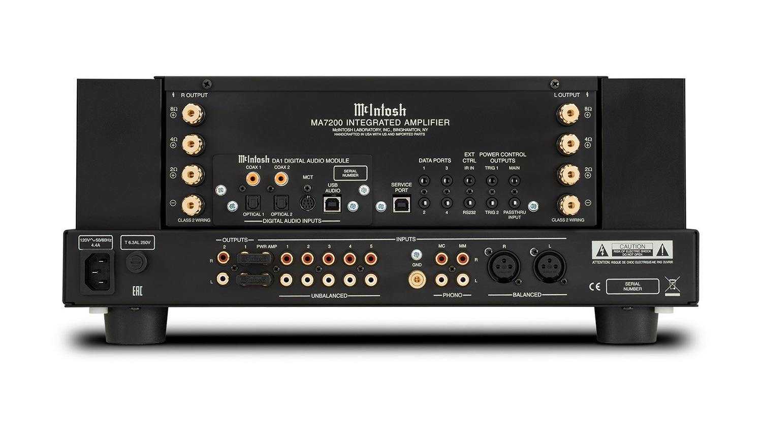 Amply McIntosh MA7200 mặt sau