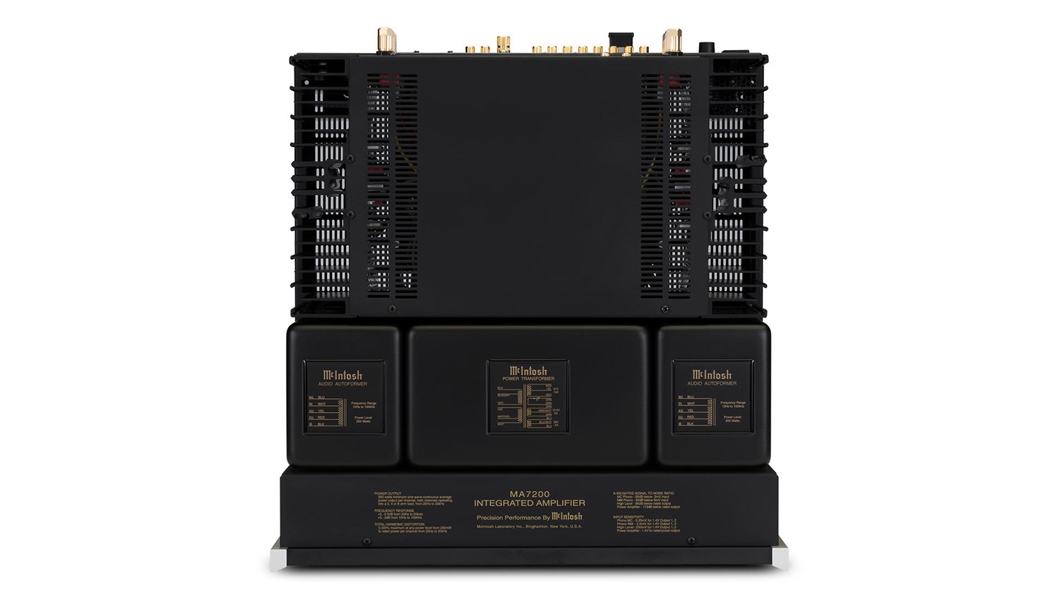 Amply McIntosh MA7200 mặt trên