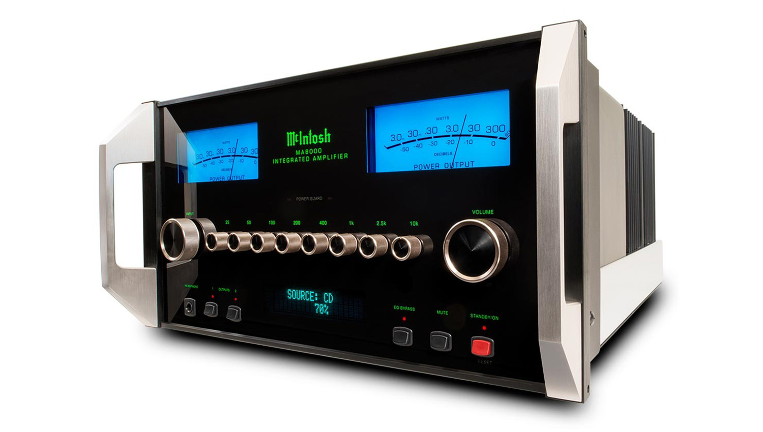 Amply McIntosh MA8000 mặt nghiêng trái