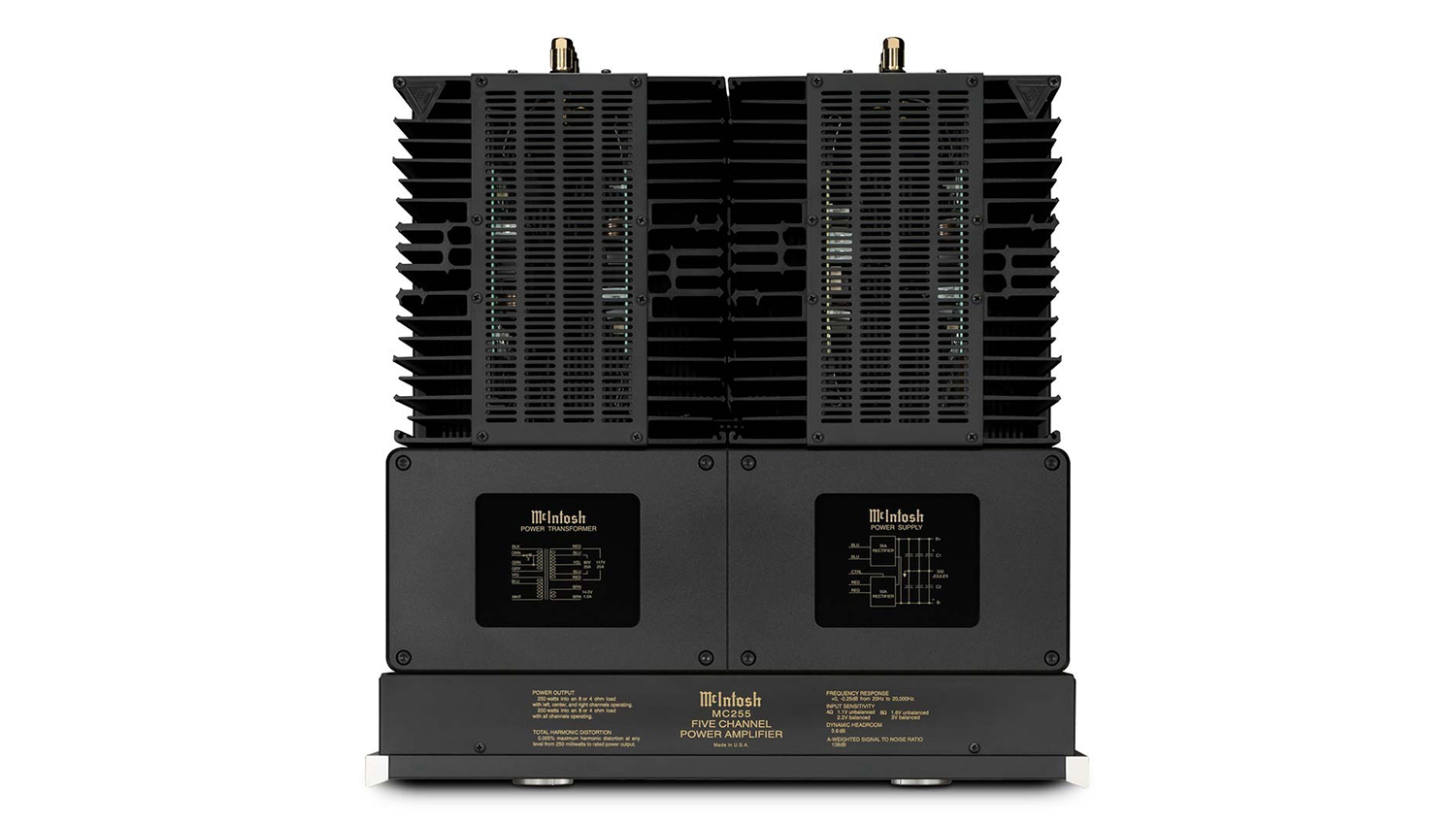 Amply McIntosh MC255 mặt trên