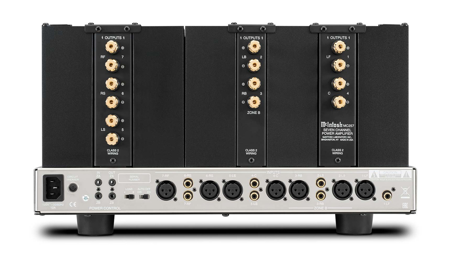 Amply McIntosh MC257 mặt sau