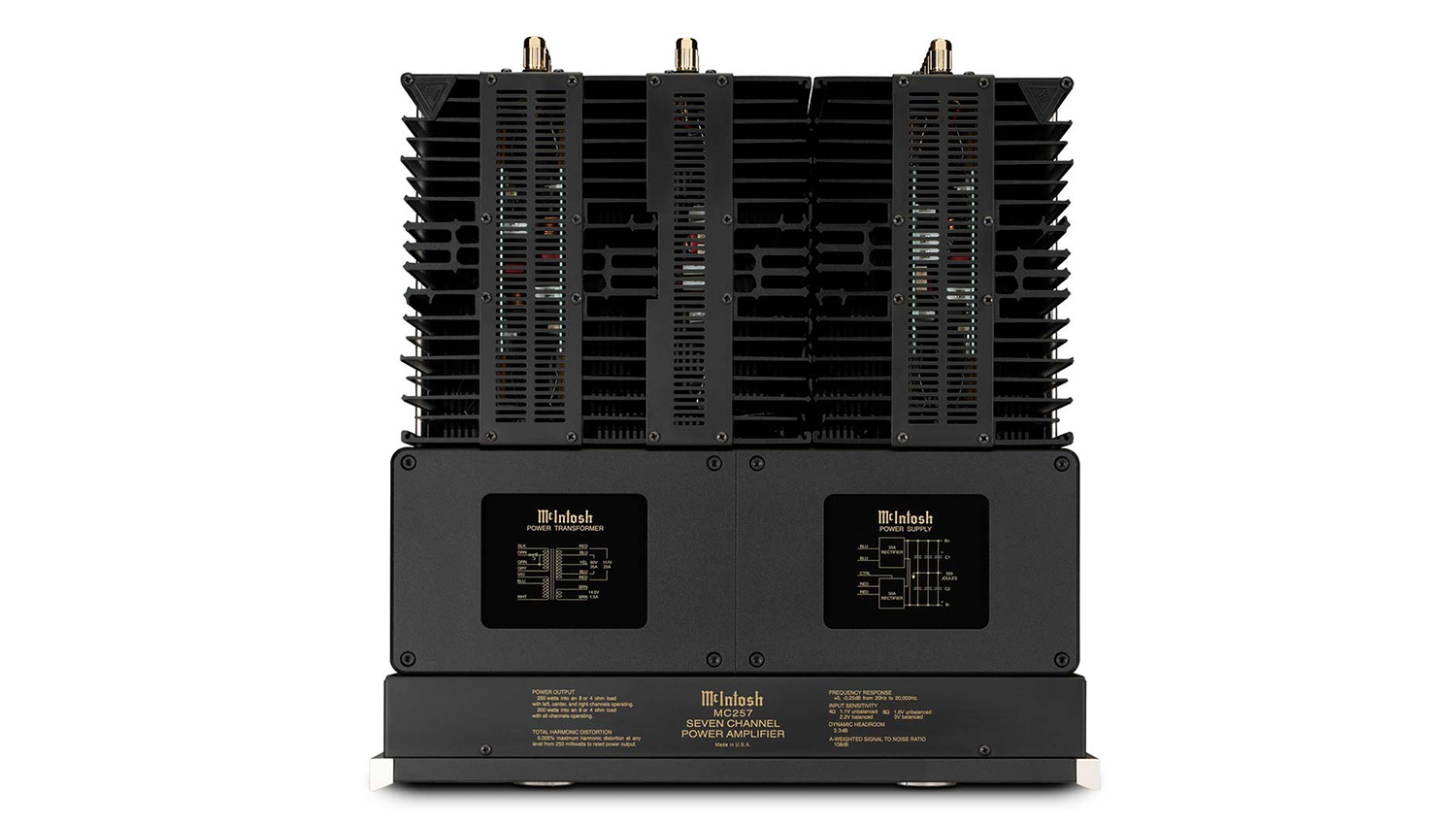 Amply McIntosh MC257 mặt trên