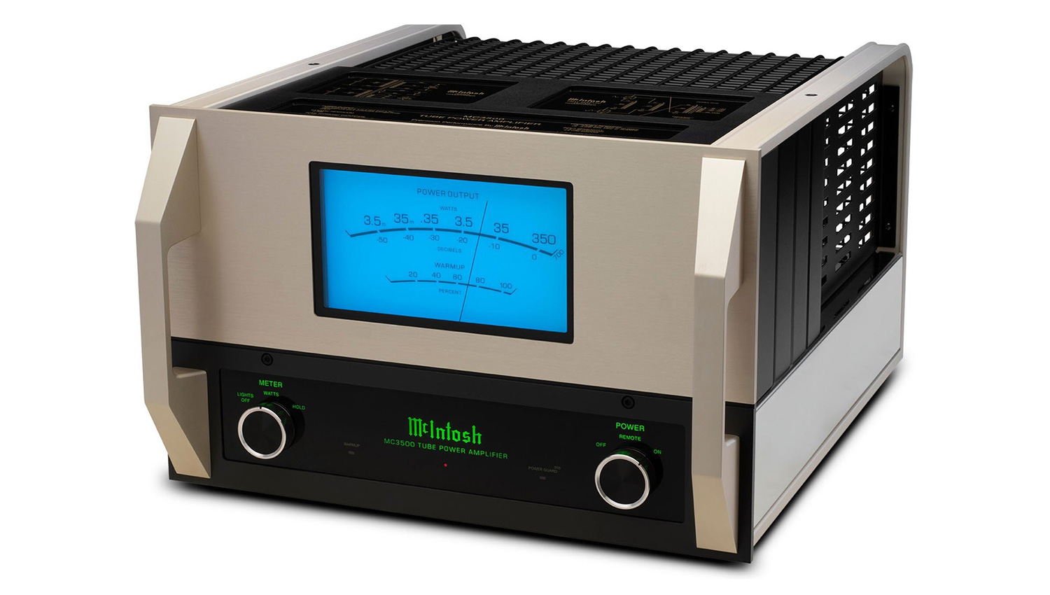 Amply McIntosh MC3500 MKII mặt nghiêng trái