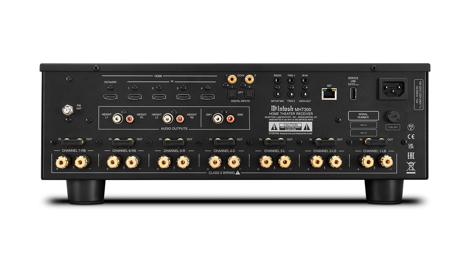 Amply McIntosh MHT300 mặt sau
