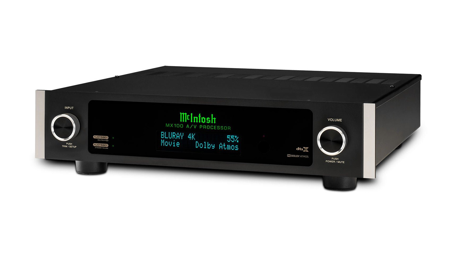 Amply McIntosh MX100 mặt nghiêng trái