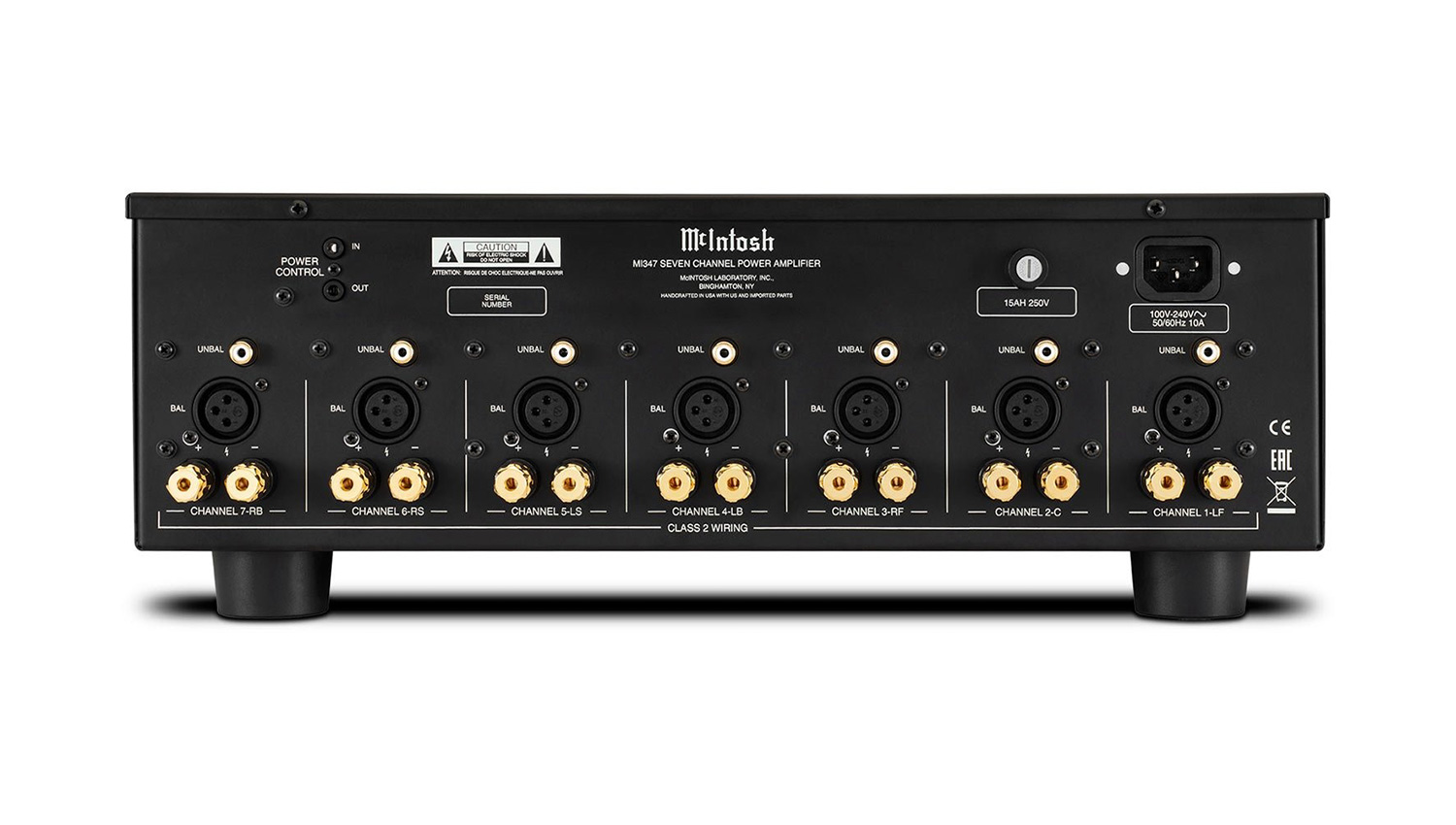 Amply McIntosh MI347 mặt sau