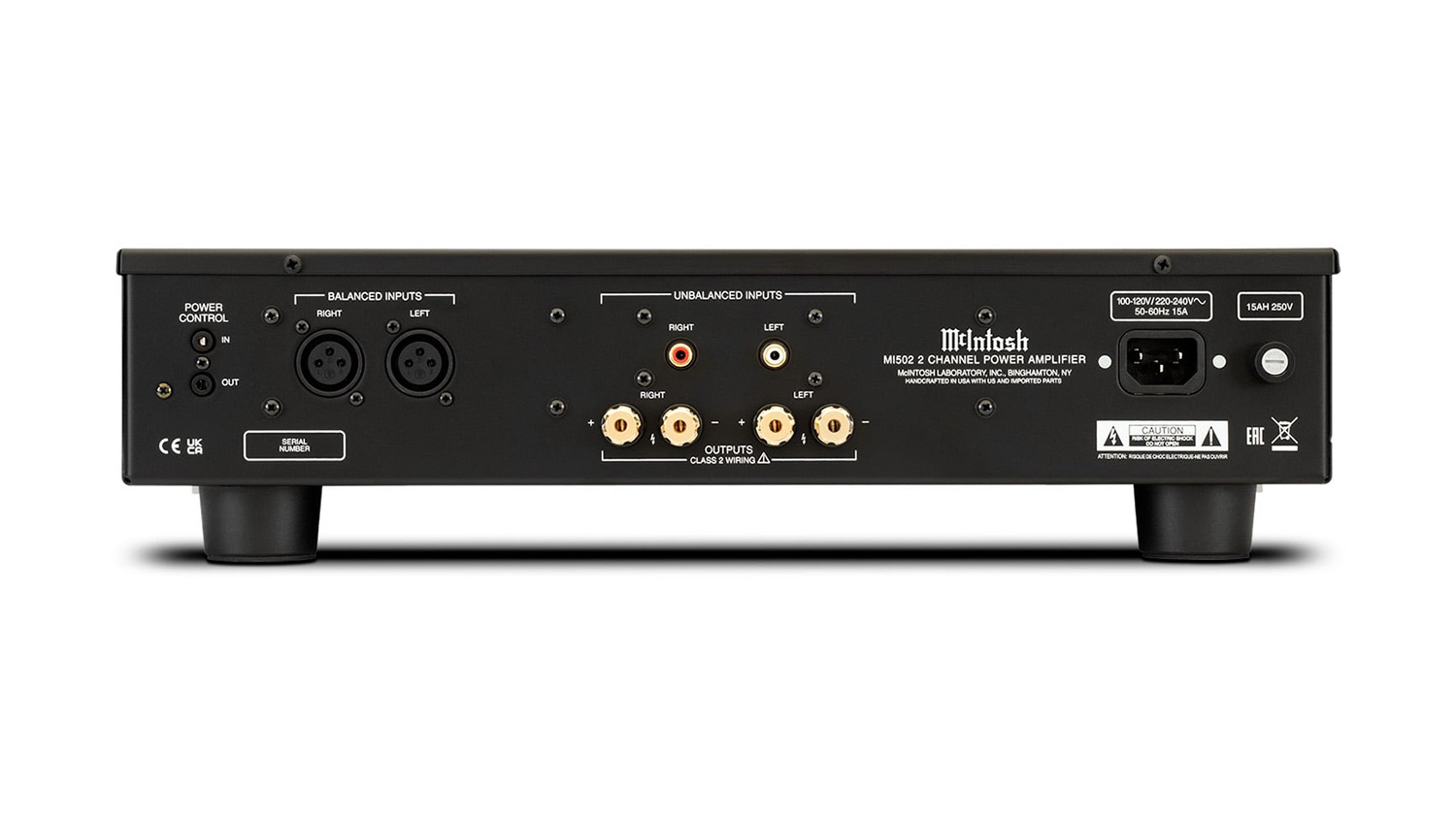 Amply Mcintosh MI502 mặt sau