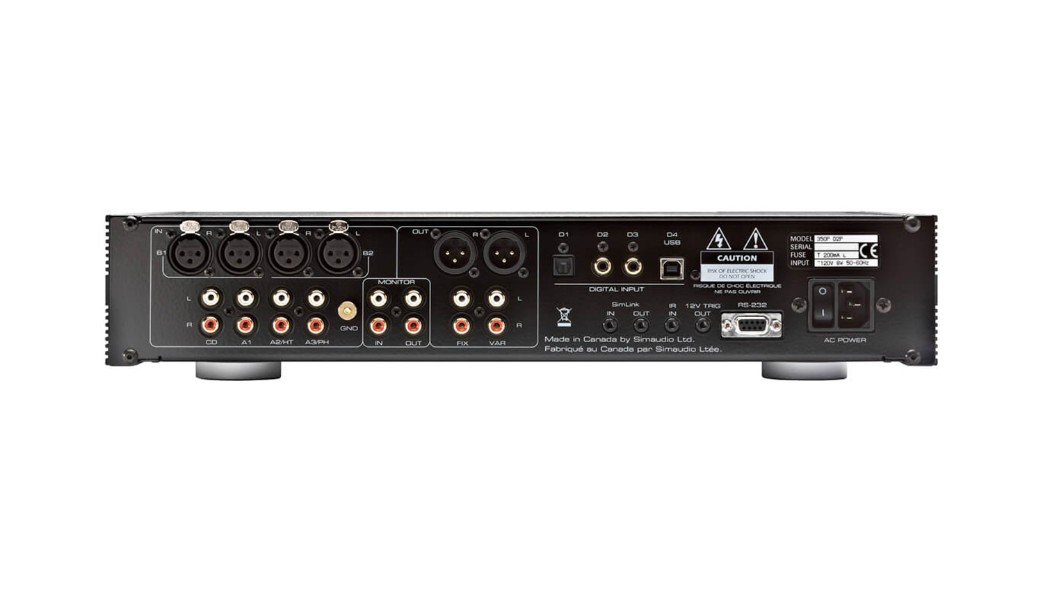 Amply Moon Neo 350P mặt sau