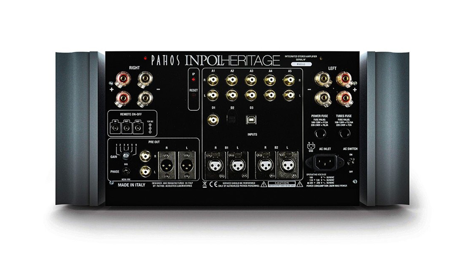Amply đèn Pathos Inpol Heritage mặt sau