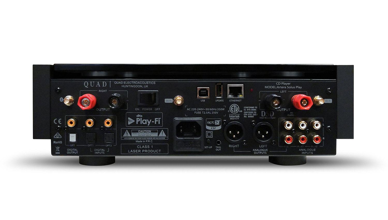 Amply tích hợp Quad Artera Solus Play mặt sau