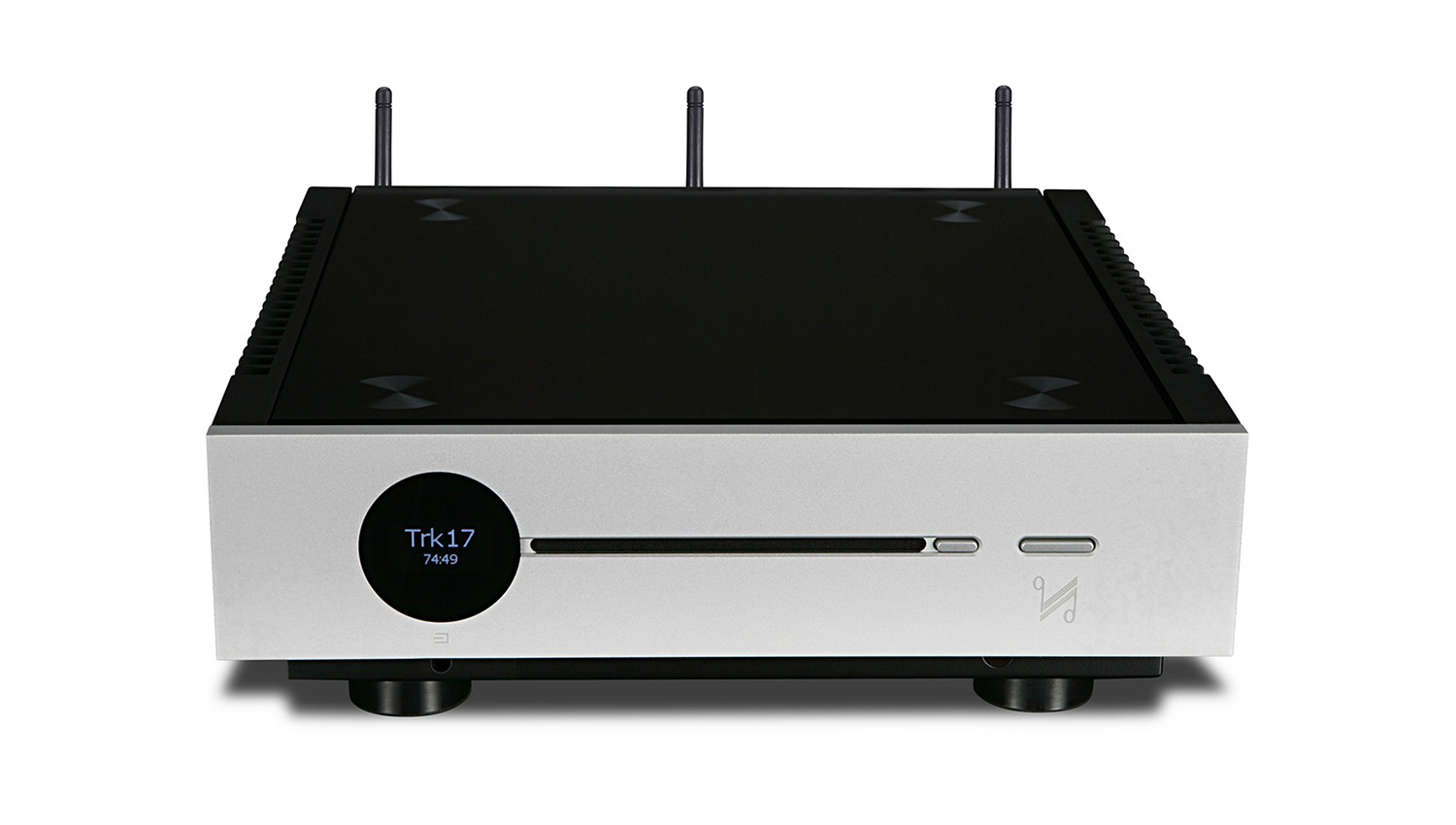 Amply tích hợp Quad Artera Solus Play silver mặt trước