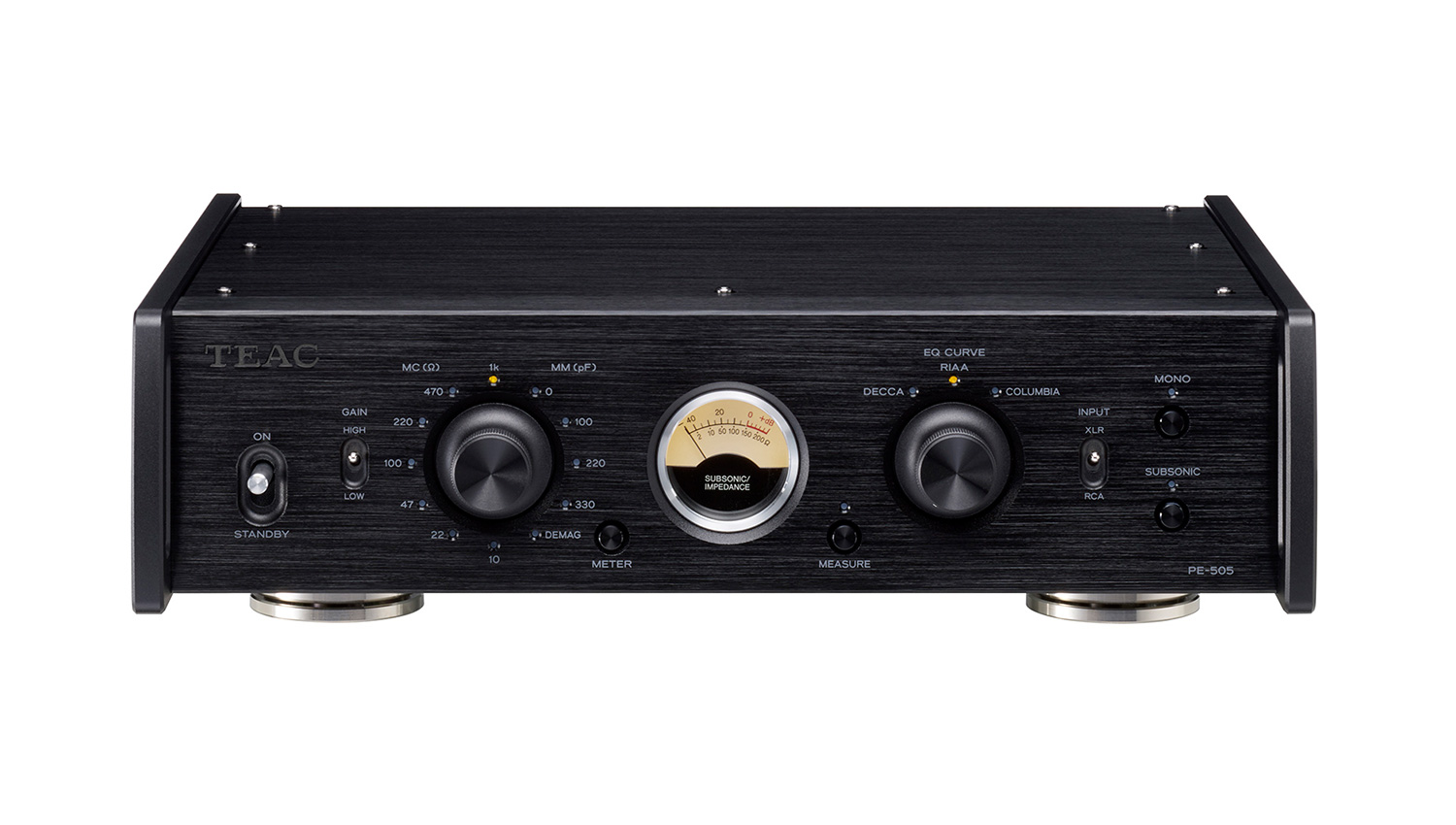 Amply Teac PE-505 black mặt trước