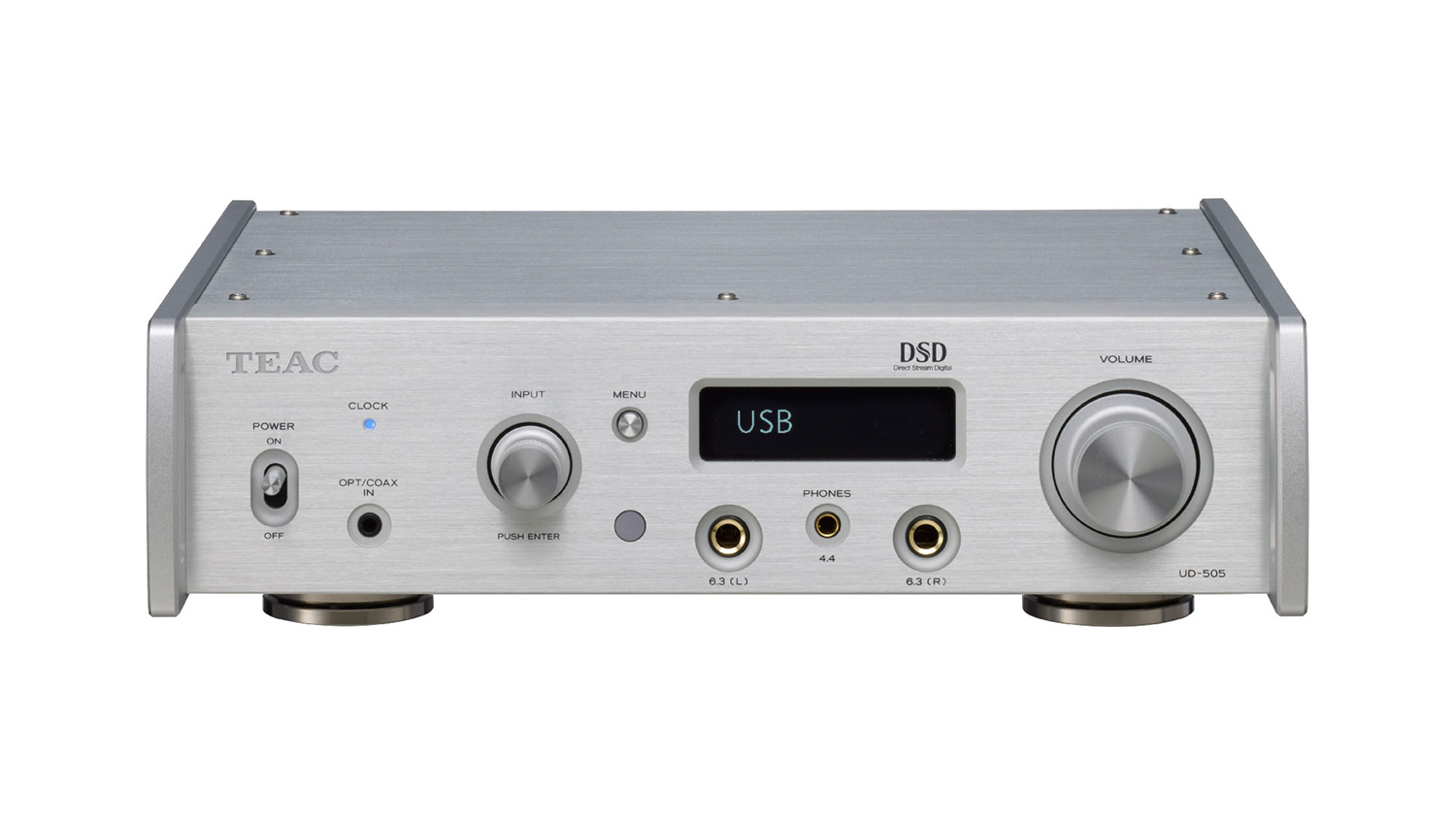 Amply Teac UD-505 Silver mặt trước