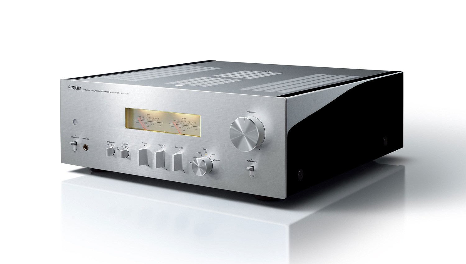 Amply Yamaha A-S1100 Silver mặt nghiêng trái