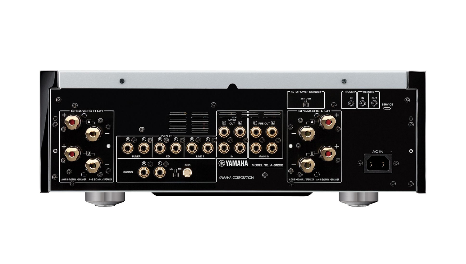 Amply Yamaha A-S1200 Black mặt sau