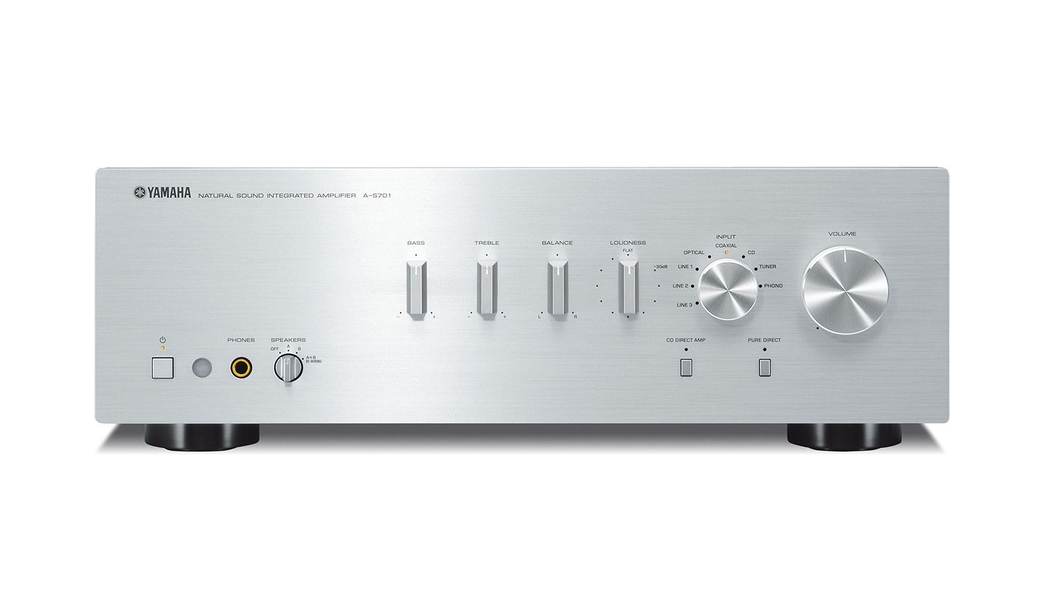 Amply Yamaha A-S701 Silver mặt trước-1